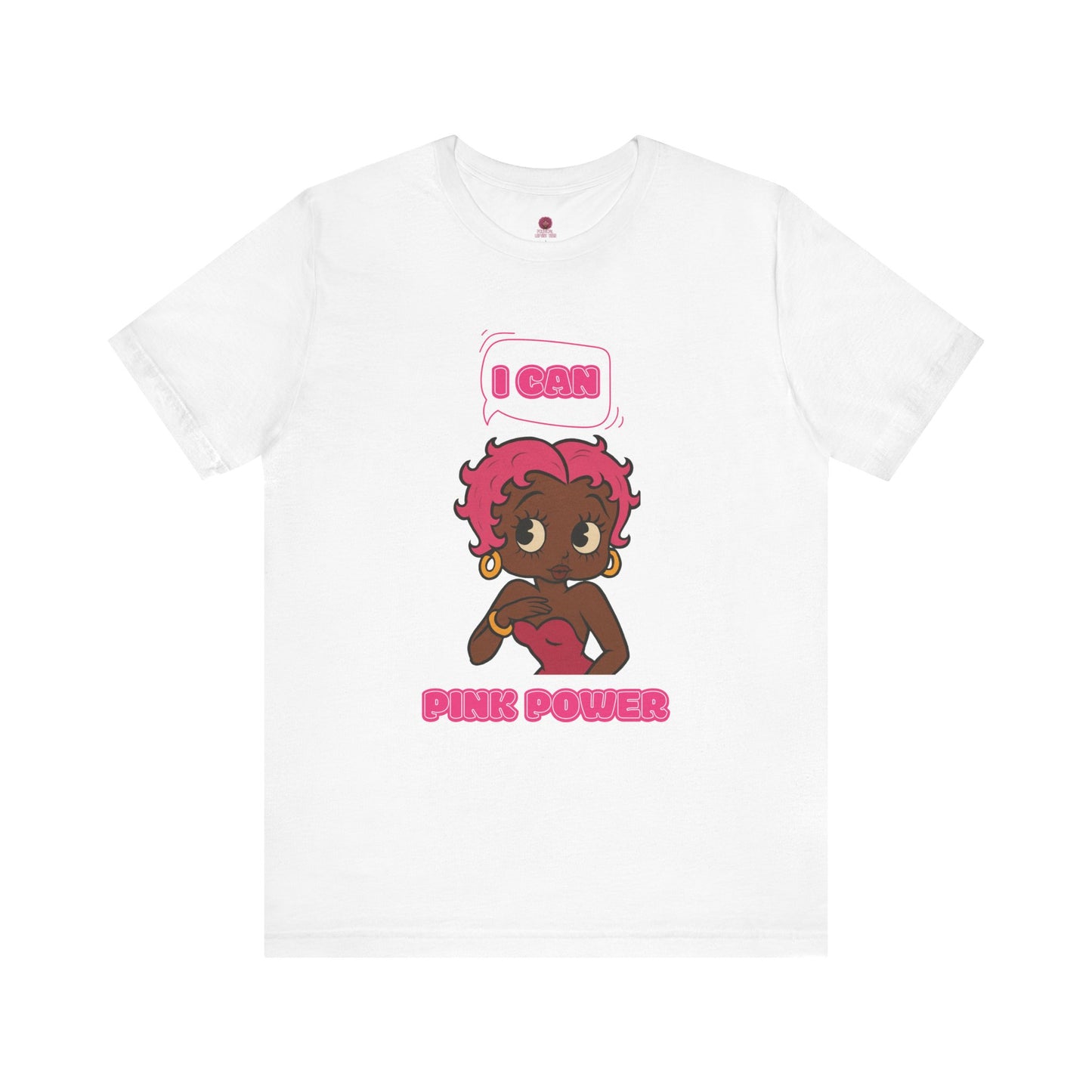 Empowering "I Can" Pink Power Tee, Unisex Graphic T-Shirt, Fun Casual Wear, Summer Fashion, Feminism Apparel