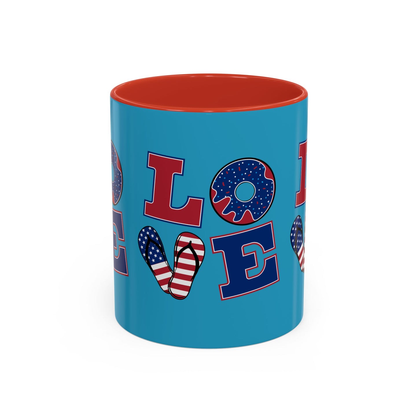 Patriotic Love Coffee Mug | 4th of July Gift, Fun Kitchen Decor, Custom Drinkware for Coffee Lovers, Unique Gift Idea