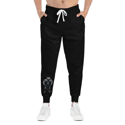 Bold Graphic Gym Rat Mens Athletic Joggers, Fitness Apparel, Casual Lounge Wear, Workout Gear,
