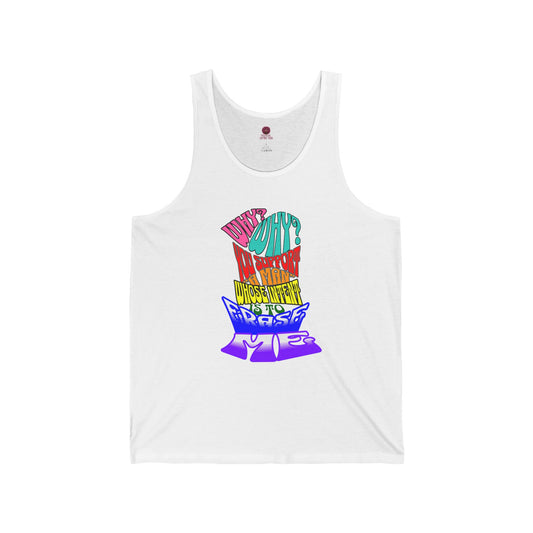 Front and Back Graphic Pride Unisex Tank Top - Why? You Support "a man"" Statement Shirt