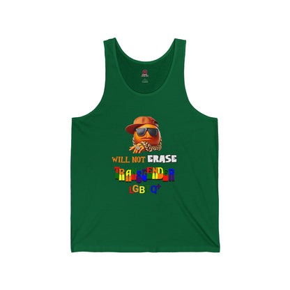 The  Orange Man Will Not Erace Ttansgender Unisex Tank Top