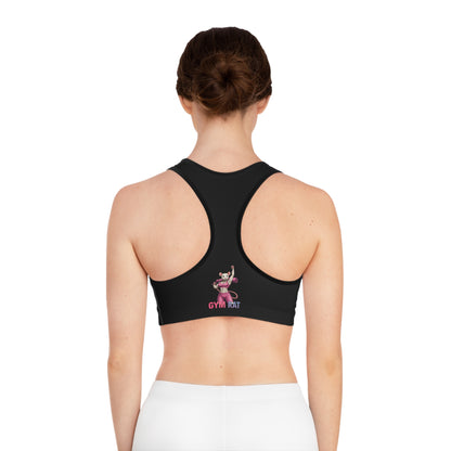Gym Rat Sports Bra - Motivational Workout Gear, Fitness Apparel, Activewear, Gift for Gym Lovers, Cute Exercise Outfit