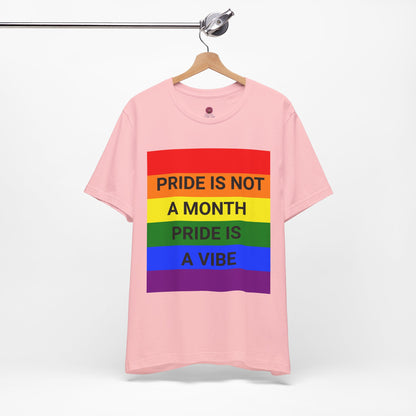 Pride Vibe Unisex Graphic T-Shirt, LGBTQ+ Pride Month Apparel, Rainbow Pride Clothing