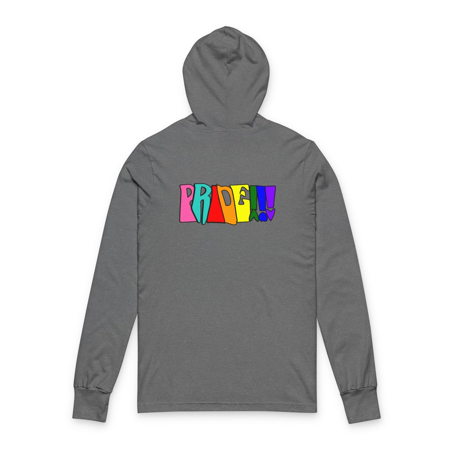 Colorful Front and Back Graphic Pride Unisex Long Sleeve Hooded Tee- Why? You Support "a man"" Statement Shirt