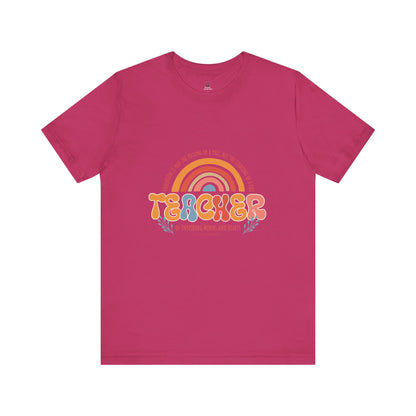 Teacher Appreciation Rainbow Tee, Teacher Gift, Unisex Graphic Shirt, Cute Teacher T-Shirt, Back to School Apparel