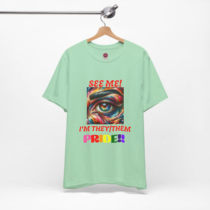 They/Them Pride Short Sleeve Unisex Tee - Celebrate Identity & Inclusivity