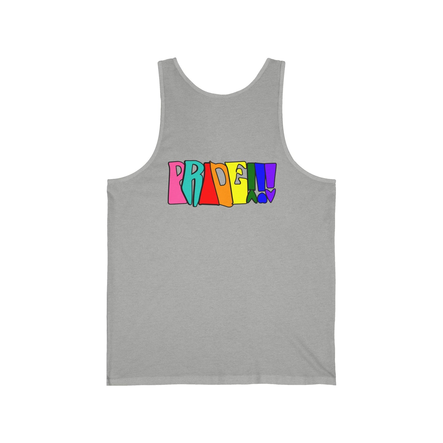 Front and Back Graphic Pride Unisex Tank Top - Why? You Support "a man"" Statement Shirt