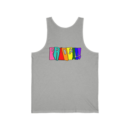 Front and Back Graphic Pride Unisex Tank Top - Why? You Support "a man"" Statement Shirt