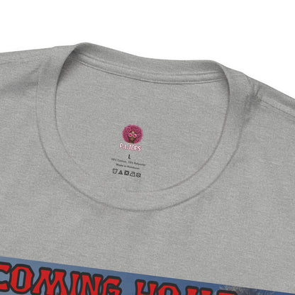 Christmas T‑Shirt “Coming Home for Christmas” with Festive Rooster Design