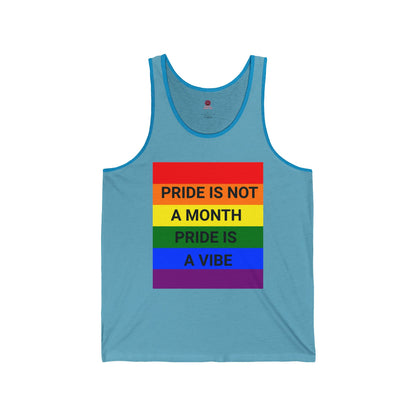 Pride Vibe Unisex Graphic Tank Top, LGBTQ+ Pride Month Apparel, Rainbow Pride Clothing