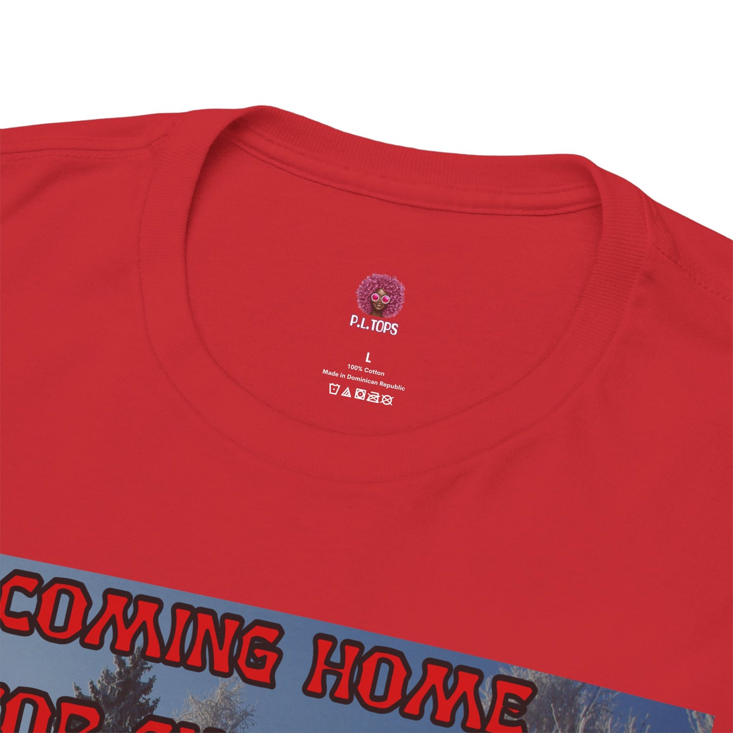 Christmas Chicken T‑Shirt — “F-Caw-F Home for Christmas” Funny Holiday Tee