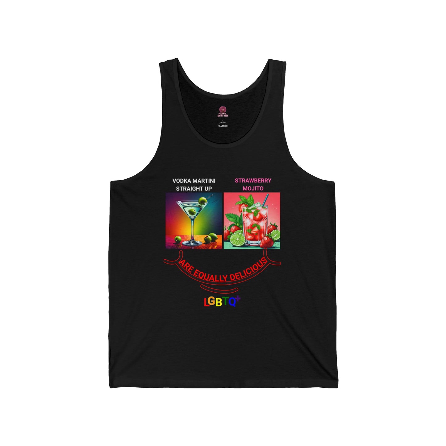 LGBTQ+ All Equally Delicious Cocktails Short Sleeve Tee - Fun Pride Tank Top for Celebrations