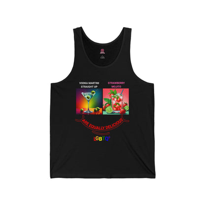 LGBTQ+ All Equally Delicious Cocktails Short Sleeve Tee - Fun Pride Tank Top for Celebrations