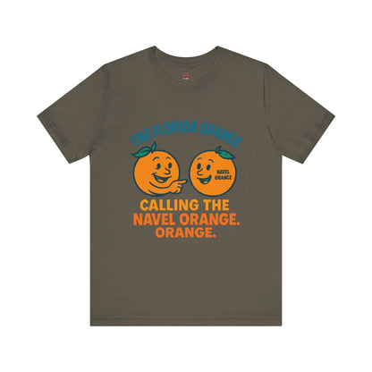Florida Orange Graphic Tee, Fun Citrus Resist Shirt, Unisex Short Sleeve T-Shirt, Summer Vibes Apparel