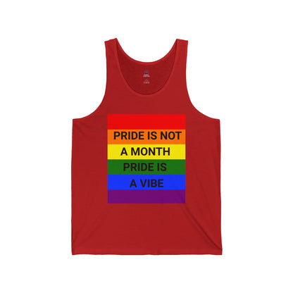 Pride Vibe Unisex Graphic Tank Top, LGBTQ+ Pride Month Apparel, Rainbow Pride Clothing