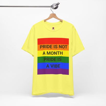 Pride Vibe Unisex Graphic T-Shirt, LGBTQ+ Pride Month Apparel, Rainbow Pride Clothing