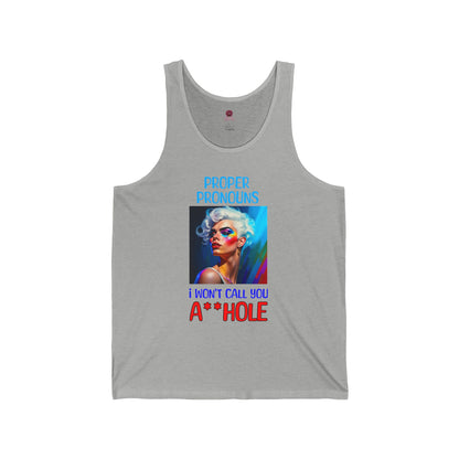 Pride Graphic Tank Top: Call Me by My Proper Pronouns