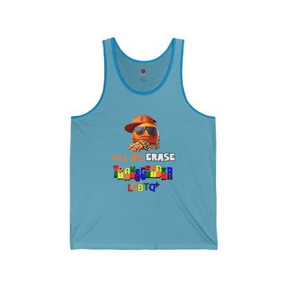 The  Orange Man Will Not Erace Ttansgender Unisex Tank Top