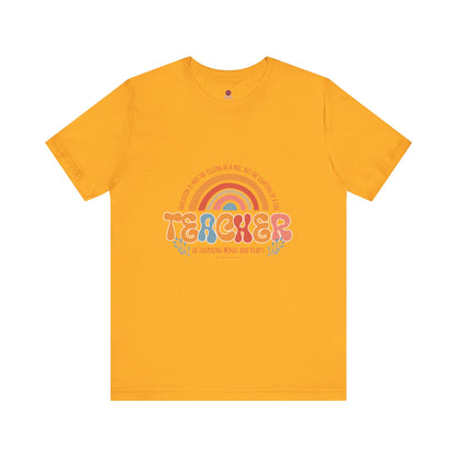 Teacher Appreciation Rainbow Tee, Teacher Gift, Unisex Graphic Shirt, Cute Teacher T-Shirt, Back to School Apparel