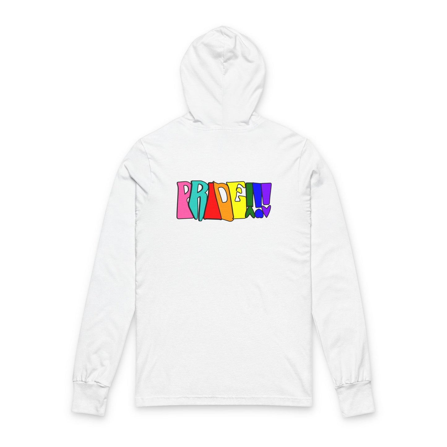 Colorful Front and Back Graphic Pride Unisex Long Sleeve Hooded Tee- Why? You Support "a man"" Statement Shirt