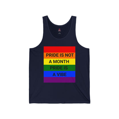 Pride Vibe Unisex Graphic Tank Top, LGBTQ+ Pride Month Apparel, Rainbow Pride Clothing
