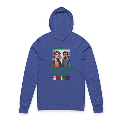 Funny Pride "That Biatch Got Me Evicted From the Garden of Eden" Unisex Long Sleeeve Hooded Tee