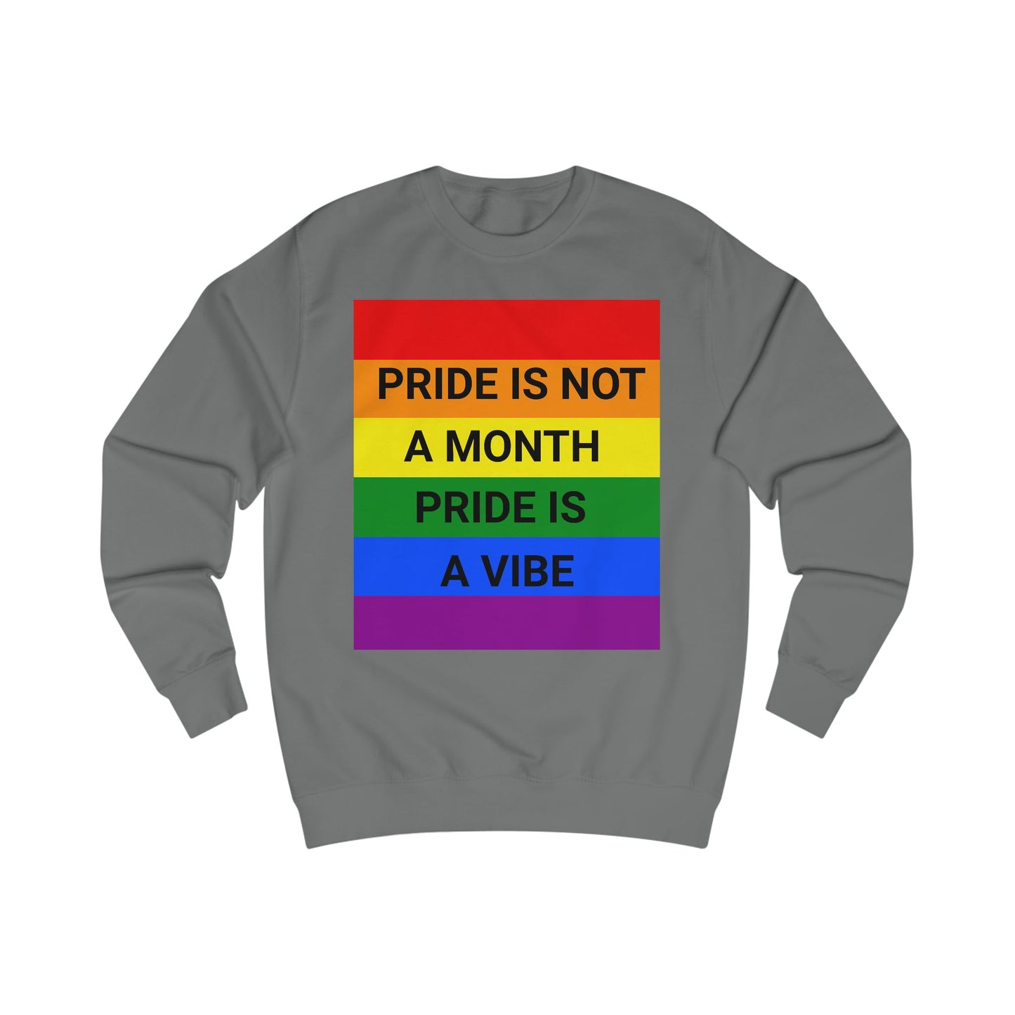 Pride Vibe Unisex Graphic Sweatshirt, LGBTQ+ Pride Month Apparel, Rainbow Pride Clothing