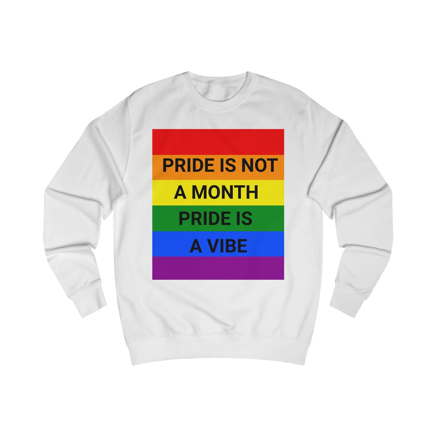 Pride Vibe Unisex Graphic Sweatshirt, LGBTQ+ Pride Month Apparel, Rainbow Pride Clothing
