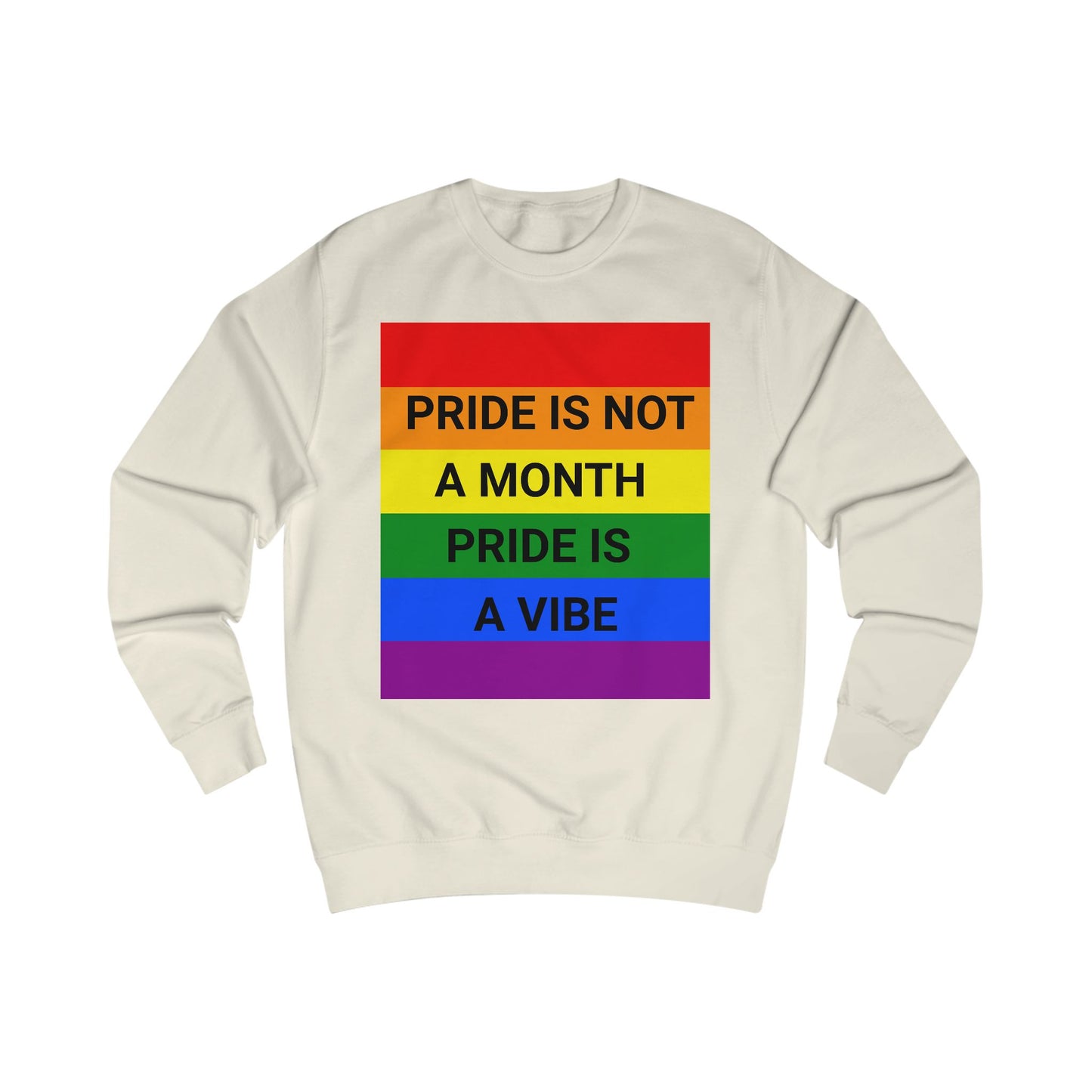 Pride Vibe Unisex Graphic Sweatshirt, LGBTQ+ Pride Month Apparel, Rainbow Pride Clothing