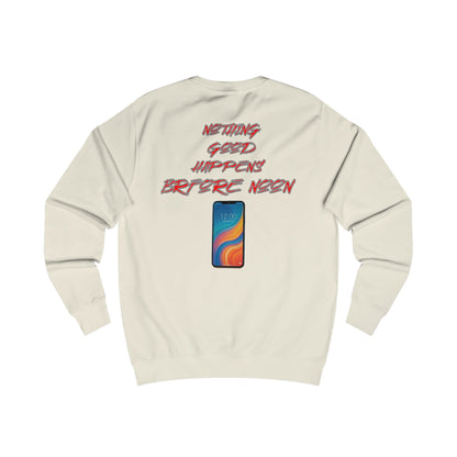 Nothing Good Happens Before Noon, Back Print Sweatshrt  | Casual Wear, Gift for Friends, Birthday Top, Everyday Comfort
