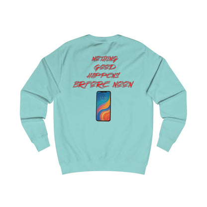 Nothing Good Happens Before Noon, Back Print Sweatshrt  | Casual Wear, Gift for Friends, Birthday Top, Everyday Comfort