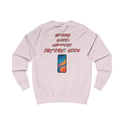 Nothing Good Happens Before Noon, Back Print Sweatshrt  | Casual Wear, Gift for Friends, Birthday Top, Everyday Comfort