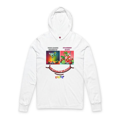 LGBTQ+ All Equally Delicious Cocktails Long Sleeve Hooded Tee - Fun Pride Celebrations