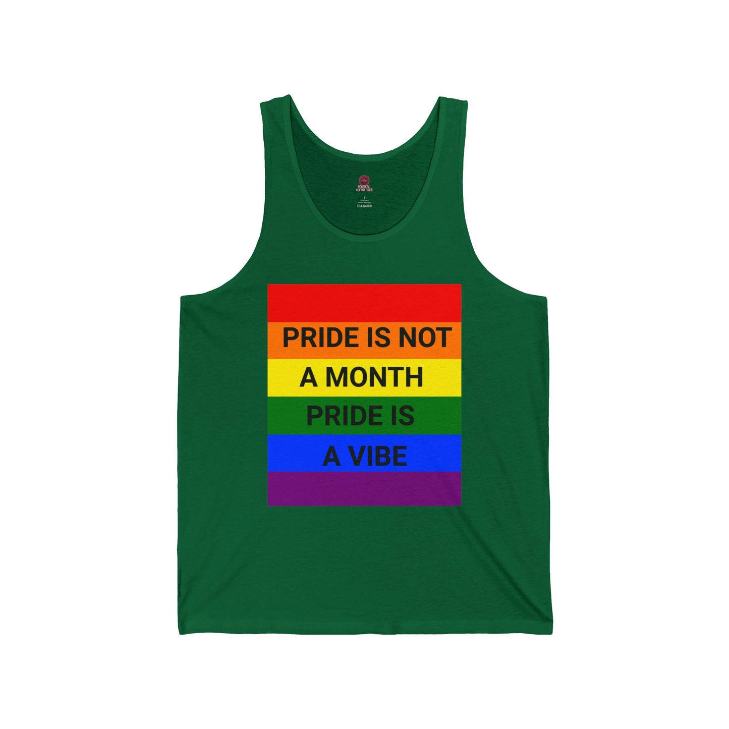 Pride Vibe Unisex Graphic Tank Top, LGBTQ+ Pride Month Apparel, Rainbow Pride Clothing