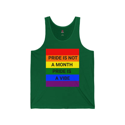 Pride Vibe Unisex Graphic Tank Top, LGBTQ+ Pride Month Apparel, Rainbow Pride Clothing