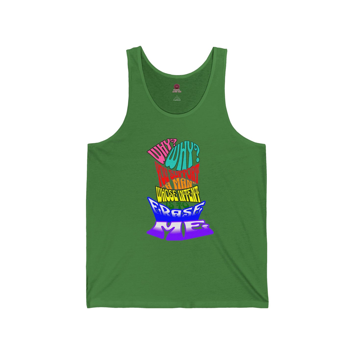 Front and Back Graphic Pride Unisex Tank Top - Why? You Support "a man"" Statement Shirt