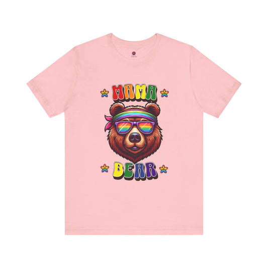 Mama Bear Retro Summer Vibes Pride Tee