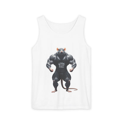 Gym Rat, Men's Front & Back Design, Tank Top, Funny Fitness Shirt,  Workout Apparel, Unique Gift for Weightlifters, Humorous Activewear