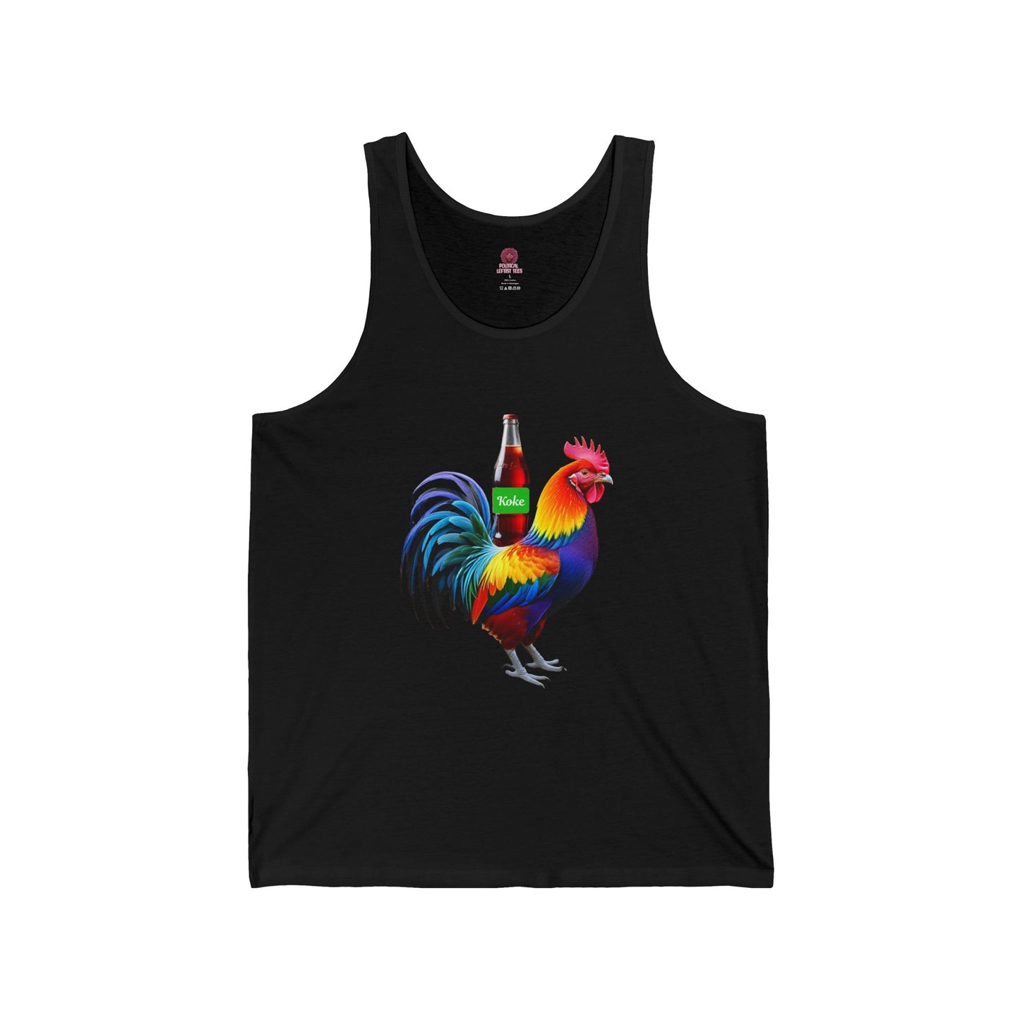 Colorful Koke On The Cock Graphic Unisex Tank Top-Pride