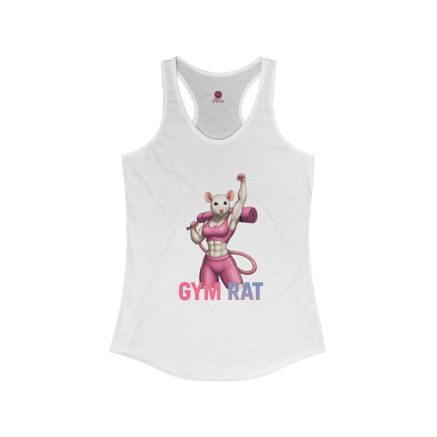 Gym Rat Women's Racerback Tank Top, Fitness Motivational Shirt, Cute Workout Top, Gift for Gym Lovers