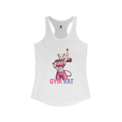Gym Rat Women's Racerback Tank Top, Fitness Motivational Shirt, Cute Workout Top, Gift for Gym Lovers