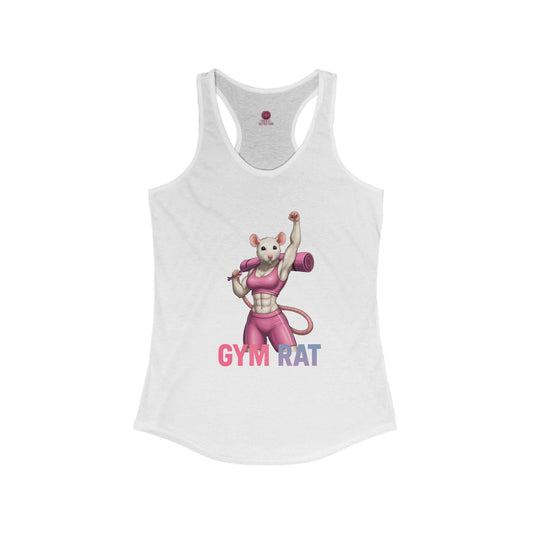 Gym Rat Women's Racerback Tank Top, Fitness Motivational Shirt, Cute Workout Top, Gift for Gym Lovers