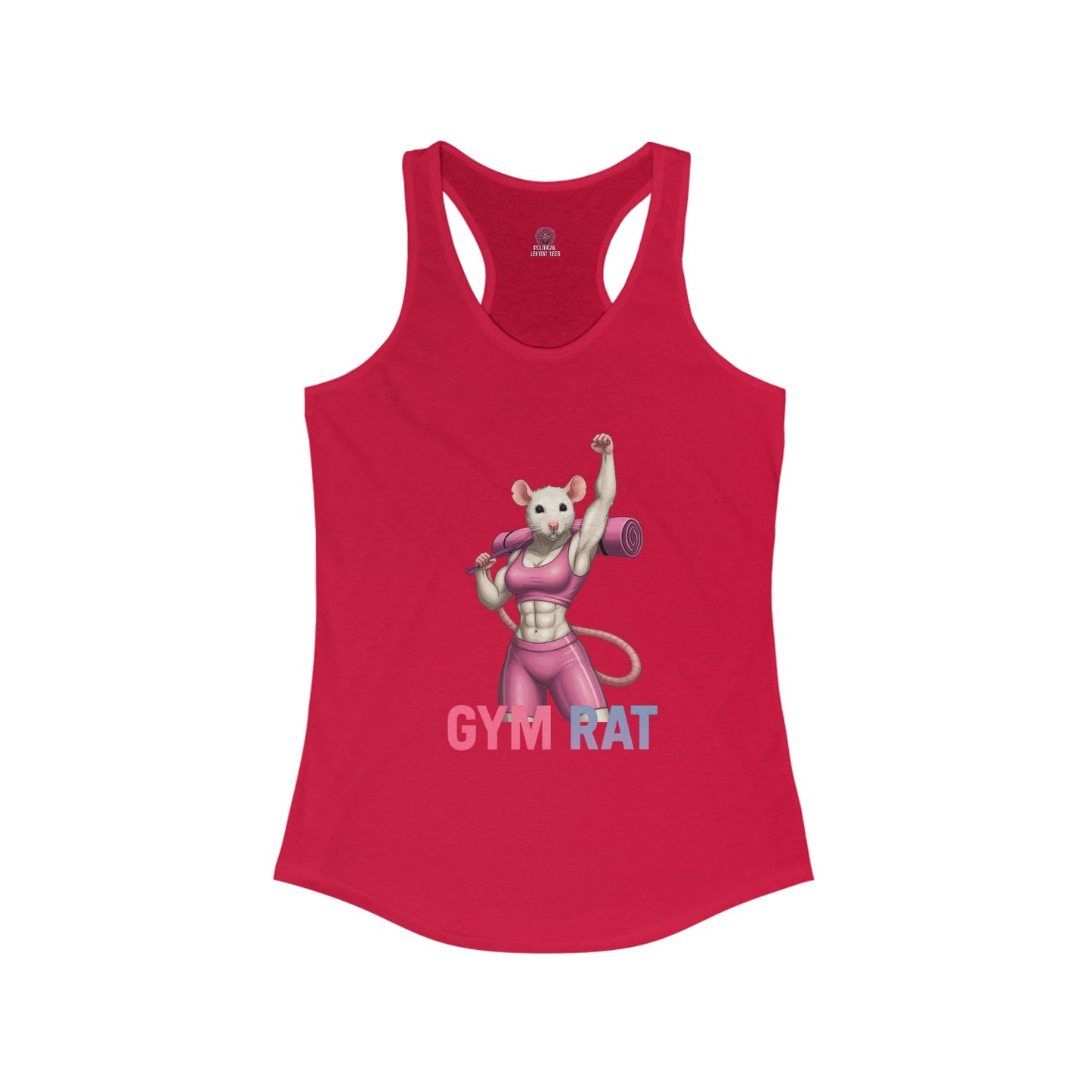 Gym Rat Women's Racerback Tank Top, Fitness Motivational Shirt, Cute Workout Top, Gift for Gym Lovers