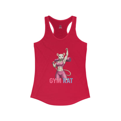 Gym Rat Women's Racerback Tank Top, Fitness Motivational Shirt, Cute Workout Top, Gift for Gym Lovers