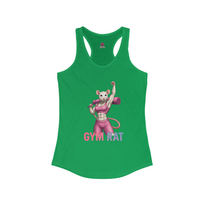 Gym Rat Women's Racerback Tank Top, Fitness Motivational Shirt, Cute Workout Top, Gift for Gym Lovers
