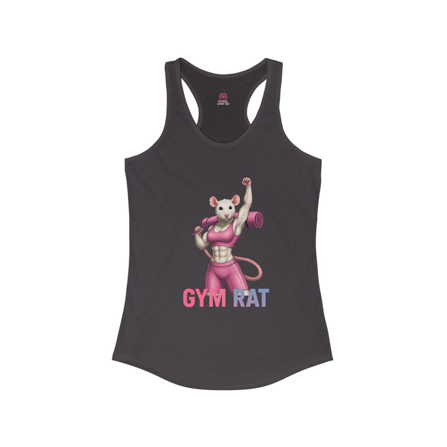 Gym Rat Women's Racerback Tank Top, Fitness Motivational Shirt, Cute Workout Top, Gift for Gym Lovers