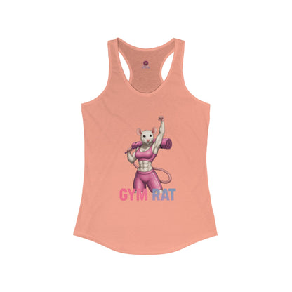 Gym Rat Women's Racerback Tank Top, Fitness Motivational Shirt, Cute Workout Top, Gift for Gym Lovers