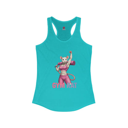 Gym Rat Women's Racerback Tank Top, Fitness Motivational Shirt, Cute Workout Top, Gift for Gym Lovers