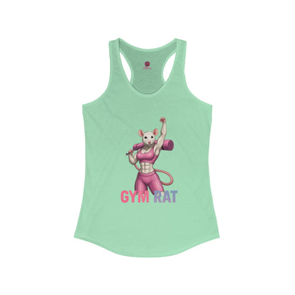 Gym Rat Women's Racerback Tank Top, Fitness Motivational Shirt, Cute Workout Top, Gift for Gym Lovers