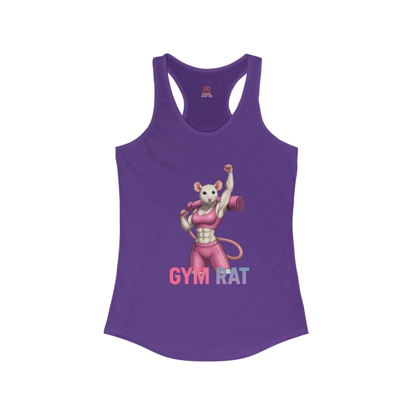 Gym Rat Women's Racerback Tank Top, Fitness Motivational Shirt, Cute Workout Top, Gift for Gym Lovers